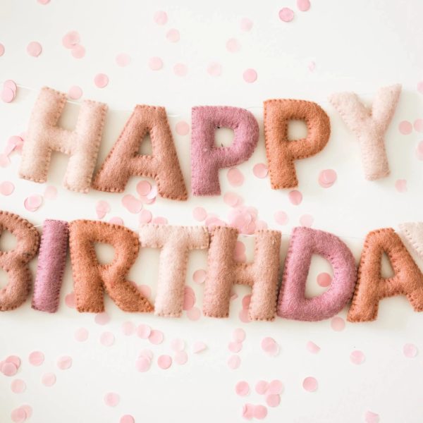 Happy Birthday Felt Letter Garland - Image 2