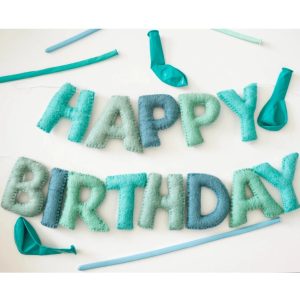 Happy Birthday Felt Letter Garland