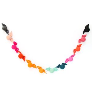 Rainbow Bats Halloween Felt Garland